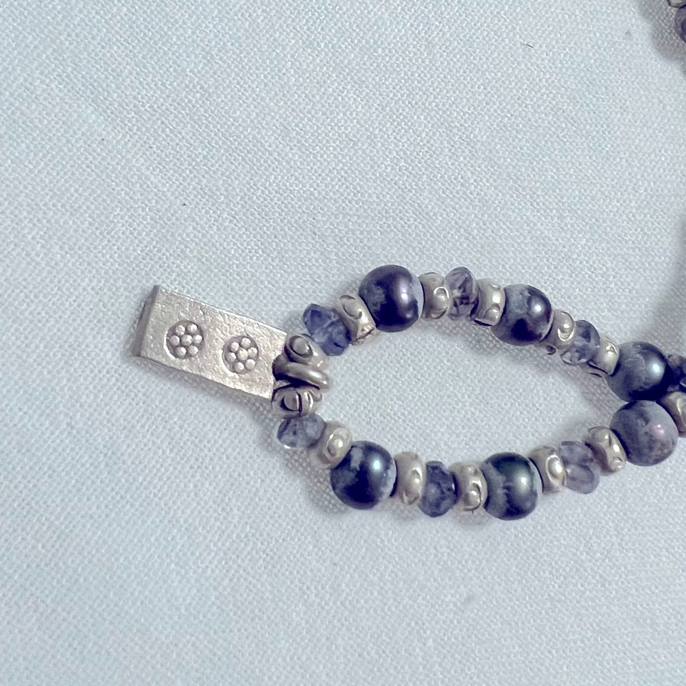 Gorgeous lapis and silver beaded Sundance necklace.